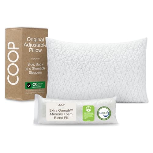 Coop Home Goods Original Adjustable Pillow, Queen Size Bed Pillows for Sleeping, Cross Cut Memory Foam Pillows - Medium Firm  CertiPUR-US/GREENGUARD Gold $71.2