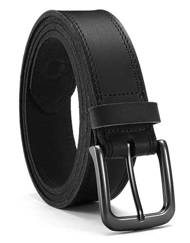 CHAOREN Men's 35mm Full Grain Leather Belt Black/Brown $9.99 (Lowest price in 30 days)