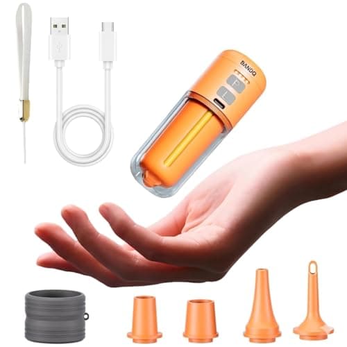 Air Pump for Inflatables with 2000 mAh Battery & Camping Light，4.5kPa Pressure and 430L/min ，Ultra-Fast and Mini Electric Air Pump, Inflate Deflate for Air Mattress, Pool Floats, Vacuum Storage Bags