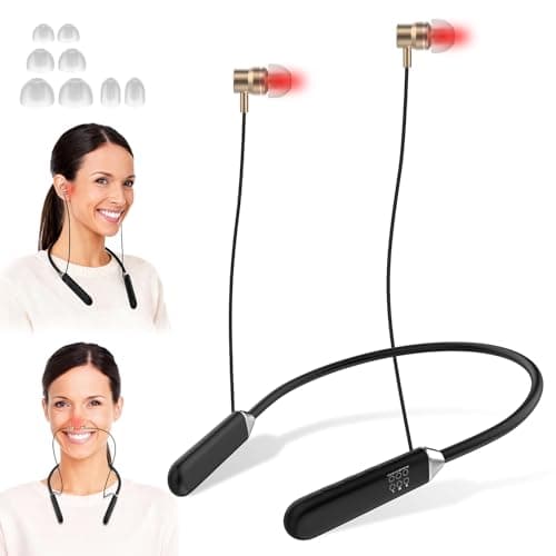 Upgraded Wireless 2-in-1 Red Light Device for Ears & Nose, 660nm Red Light & 810nm Near Infrared Light, Neck-Wearable Design with Timer Function for Daily Wellness Care