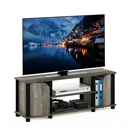 Furinno Brahms TV Stand Entert...p to 45 Inch, French Oak/Black