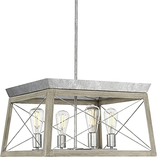 Progress Lighting 4 Light Chan...iarwood Collection, Galvanized