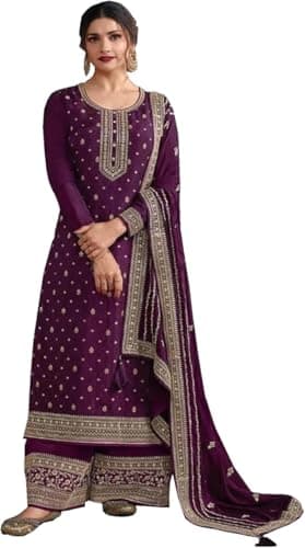 The kurti bazaar Ethnic Party Wear Indian Plus Size Salwar Kameez Dupatta Suits Pakistani Ready to Wear Trouser Pant Dress (US, Numeric, 42, Regular, Regular, Light Pink)