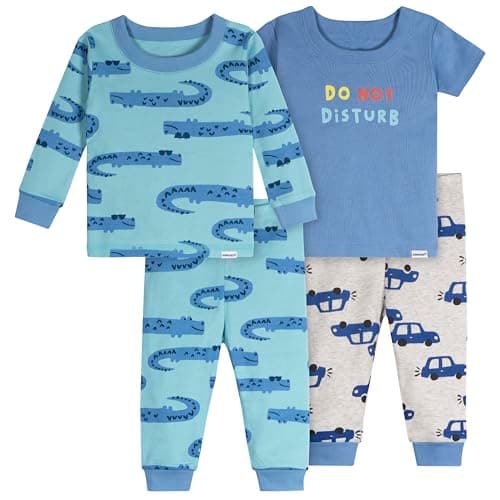 Onesies Brand Baby Boys' Snug Fit 4-Piece Pajama Set, Cars, 24 Months