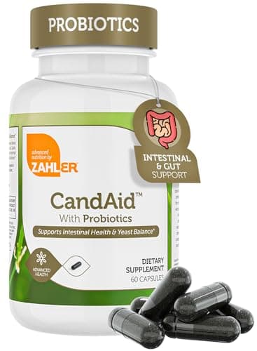 Zahler - CandAid Cleanse Digestive Health Supplement with Probiotics for Women & Men - Daily Adults, Men & Women Probiotic for Gut Health & Overgrowth - Kosher (60 Timed Release Capsules)