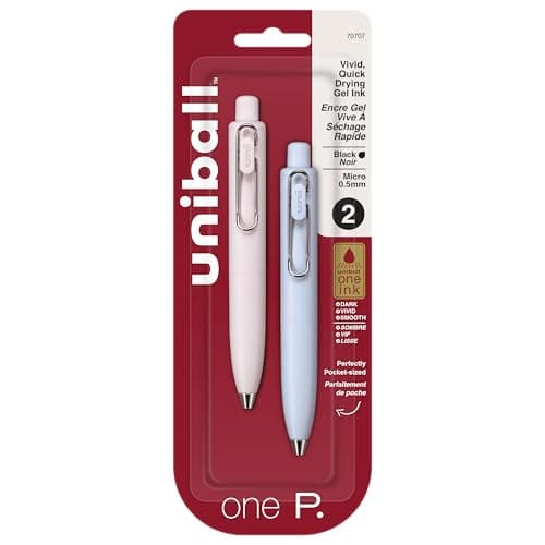 uni one P Retractable Gel Pens...m), Peach, Soda, Black, 2 Pack