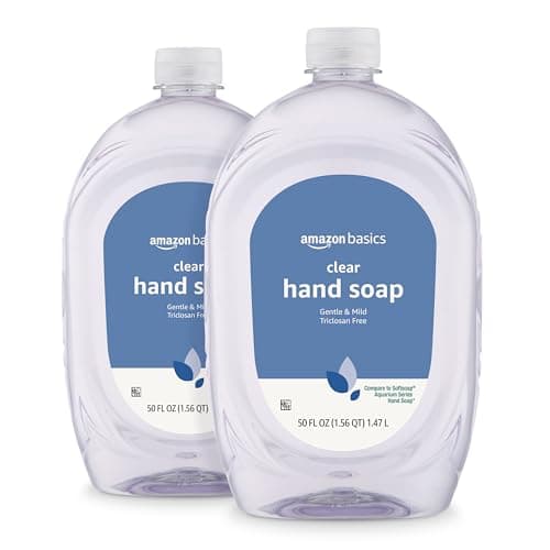 2-Pack 50-Ounce Amazon Basics Gentle & Mild Clear Liquid Hand Soap Refill $6.66 w/ S&S + Free Shipping w/ Prime or on $35+