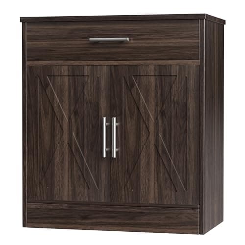 Shintenchi Farmhouse Storage C...m,Bathroom,Entryway,Dark Brown
