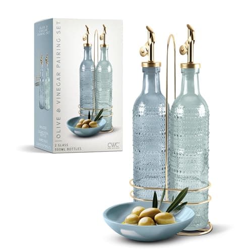 COOK WITH COLOR Glass Olive Oi...tchen, Champagne Bubbles, Blue