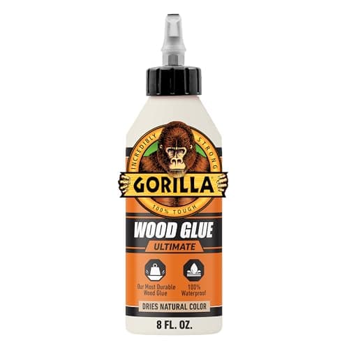 8-Oz GORILLA Ultimate Waterproof Wood Glue (Natural Wood Color) $4