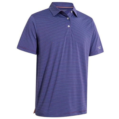 [Prime] MAELREG Men's Moisture Wicking Dry Fit Short Sleeve Performance Sport Stripe Golf Polo Shirts (Plum Blue or Lilac) $9.97 + Free Shipping