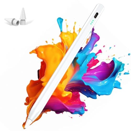 VivaEase Stylus Pen for iPad 11/10/9/8/7/6th Gen (2018-2025) Fast Charge Magenetic Apple Pencil with Tilt Sensitivity & Palm Rejection for iPad Air 3/4/5/M2/M3, Mini 5/6/7, Pro 11/12.9/M4/M5, White