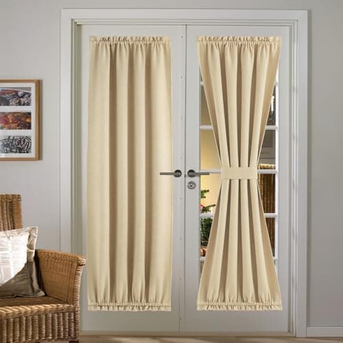 NICETOWN Faux Linen Curtain fo... x 72 Inches, 1 Panel, Oatmeal