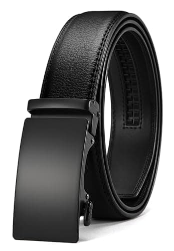 Chaoren Men's Ratchet Belt (32" to 38" Waist, Black) $7.59 & More + Free Shipping w/ Prime or on $35+