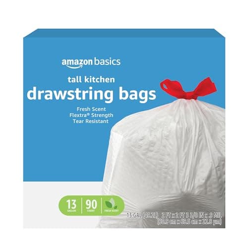 Amazon Basics Flextra Strength...Resistant, 13 Gallon, 90 Count