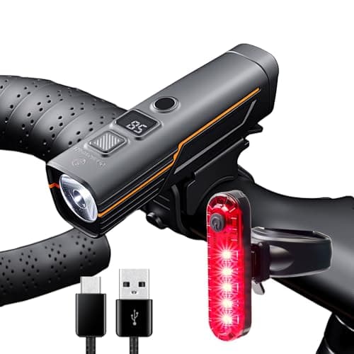 OFFBONDAGE Smart Bike Light Set - Auto Light-Sensing Front & Rear Bicycle Lights, 212 Lumens, IPX4 Waterproof, 4 Modes, Easy Install Safety Gear for Road & Kids Bikes