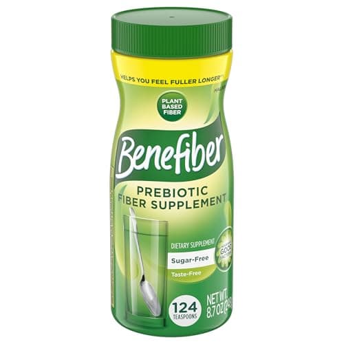 [SnS, AC] $4.43 | Benefiber Daily Prebiotic Fiber Supplement Powder for Digestive Health, Unflavored -124 Teaspoons (8.7 Ounces) at Amazon