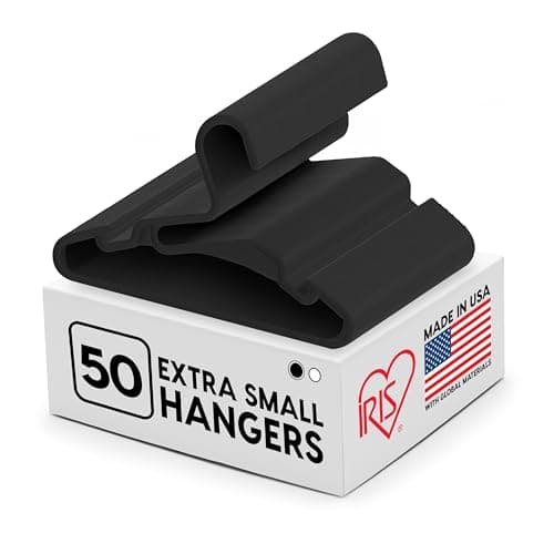 IRIS USA Extra Small Hangers 5...y Room Closet Organizer, Black