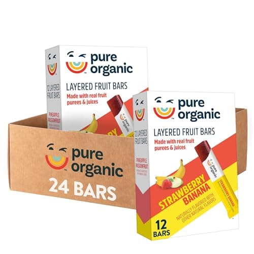 [SnS, AC] $8.98* | 2-Pack 12-Count 0.52-Oz Pure Organic Layered Fruit Bars (Strawberry Banana) at Amazon