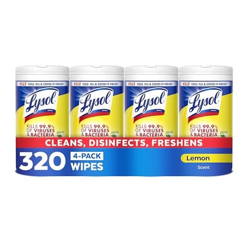 $11.38 4-Pack 80-Count Lysol Disinfectant Wipes (Lemon & Lime Blossom) with S&S