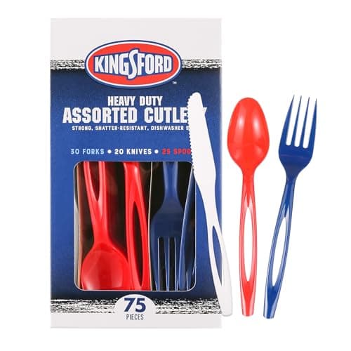 Kingsford Assorted Plastic Cut...eals, Red White Blue, 75 Count