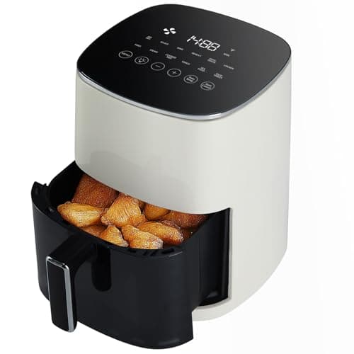 Sweetcrispy 6QT Air Fryer with... & Easy-Clean Basket,Off-White