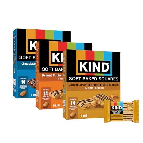 [Select Accounts] 3-Ct 6-Bar 8.5-Oz KIND Soft Baked Squares (Variety Pack) $9.45 w/ S&S + Free Shipping w/ Prime or on $35+