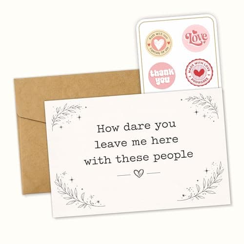 Podagree Retirement Card for Coworkers Friends, Funny Retirement Gifts for Woman Men Boss Manager Employees Colleagues How Dare You Leave Me Here with These People