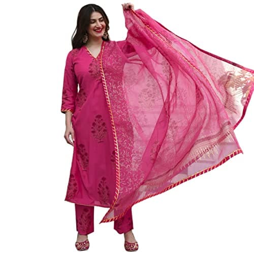 Women's Designer Kurta & Pant with Matching Dupatta (3 Pcs Kurts Set)