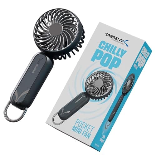 SABRENT ChillyPop USB-C Rechargeable Portable Fan with Hanger $9.90 @ Amazon