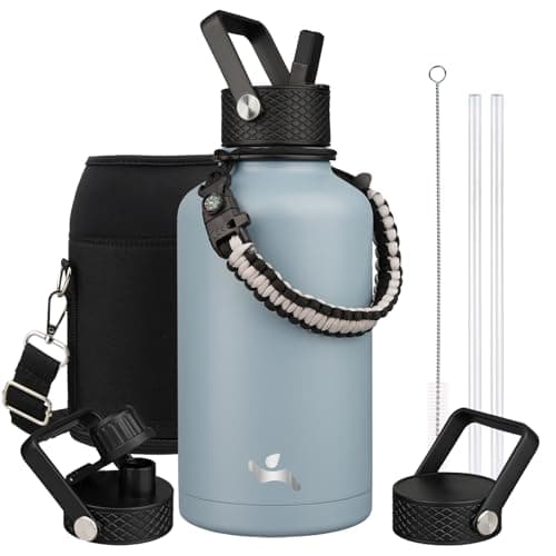 Konokyo Half Gallon Insulated ...s Steel Metal Flask,Storm Blue