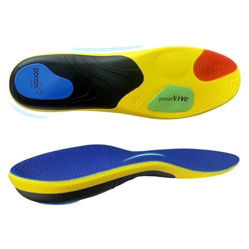Heavy Duty Support Pain Relief Orthotics - 230+ lbs Plantar Fasciitis Insoles, Medium Arch Support Insoles Men Women, Flat Feet Orthotic Insert, Work Boot Shoe Insoles - Shock Absorption Every Step(M)