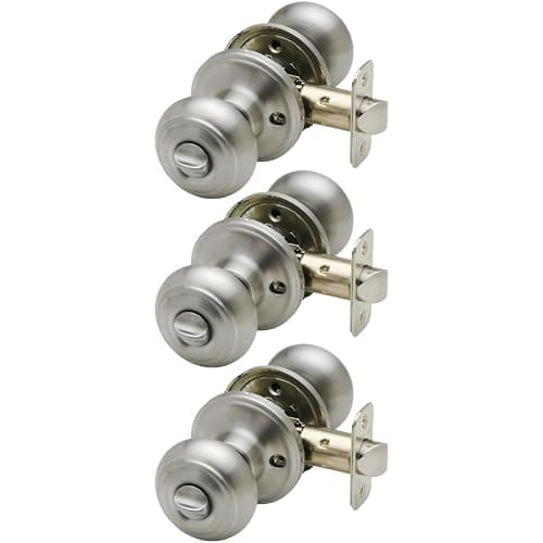 Copper Creek Privacy Interior ...ets – Satin Stainless (3 Pack)
