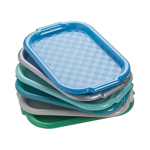 ECR4Kids Colorful Plastic Art ...c Trays, Contemporary, 6-Piece