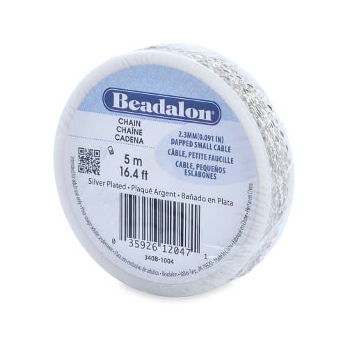 Beadalon 2.3mm Jewelry Making ...ped Small Cable, Silver Plated