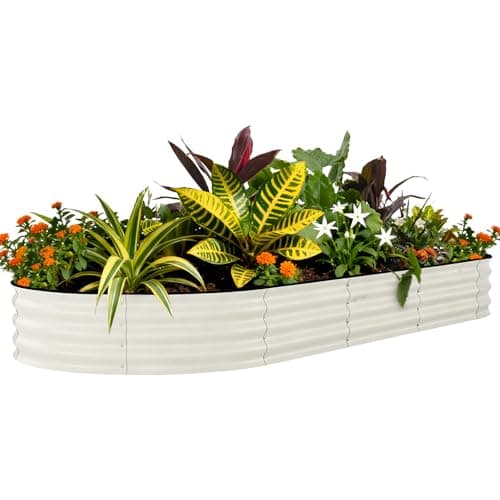 Garvee 8x4x1.5ft Galvanized Ra...Bed, Outdoor Metal Planter Box