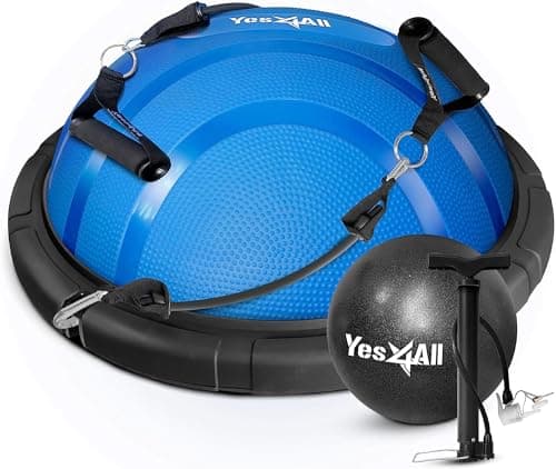 Yes4All 880LBS Half Ball Balan...ts, Upgrade Combo - Black/Blue