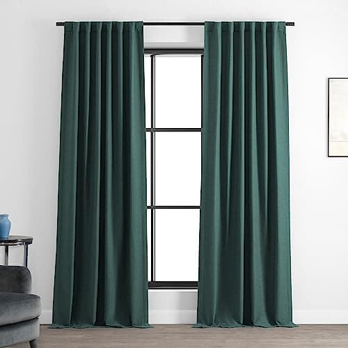 HPD Half Price Drapes Bellino ...oom, 50W x 120L, Bayberry Teal