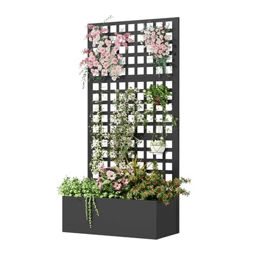 Metal Planter Box with Trellis for $90 + free shipping w/ Prime