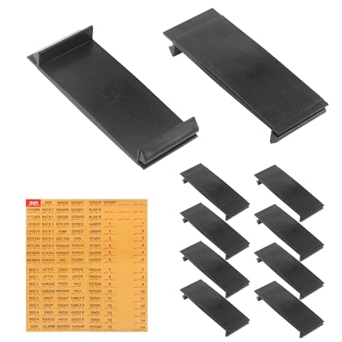 Circuit Breaker Filler Plate for Square D and GE, Universal 1 inch Electric Panel Cover, (Comes with Breaker Box Label) 10 Pack