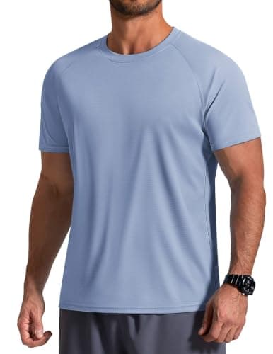 COOFANDY Men's Swim Shirt Short Sleeve Rash Guard UPF 50+ Sun T-Shirts Quick Dry Moisture Wicking Shirt for Summer Beach
