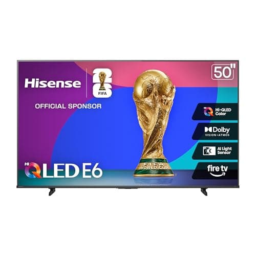 Hisense 50" E6 Cinema Series Hi-QLED 4K UHD Smart Fire TV (50E6QF, 2025 Model) $237