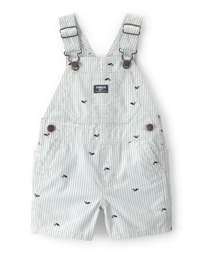 OshKosh B'gosh Boy World's Best Overalls, Green/White, 18M