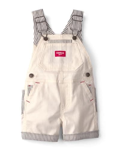 OshKosh B'gosh Boy World's Best Overalls, White, 24M