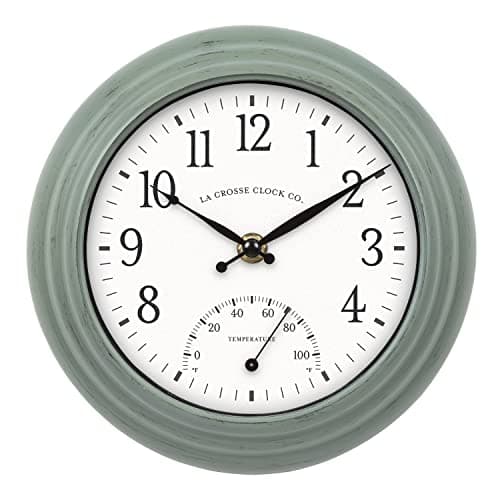 La Crosse Clock 433-3020 8-inc...tz Wall Clock with Temperature
