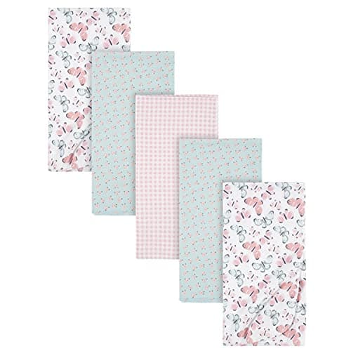 Gerber Girls Newborn Infant Ba...et, Butterfly White, Pack of 5