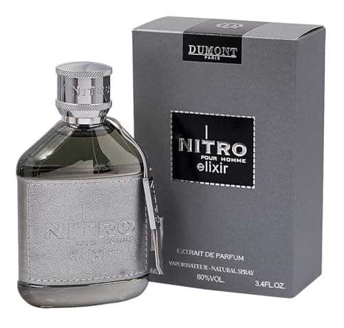 Dumont Nitro Elixir 3.4 Fl Oz Extrait De Parfum for Men – Bold Elegant Sensual Fragrance – Premium Long Lasting Scent