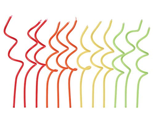 Papyrus Birthday Candles, Gree...range and Red Swirl (12-Count)