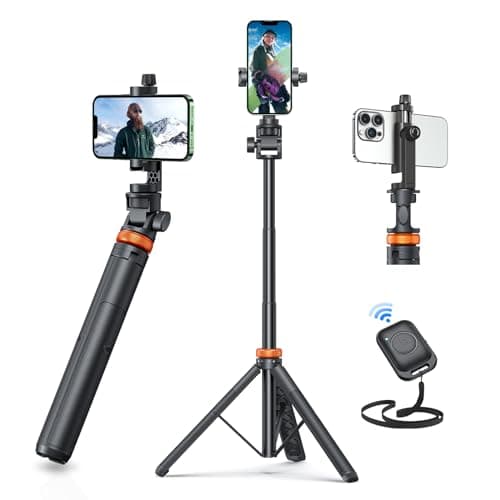 33% LIMITED TIME OFF $19.99 – 62" Phone Tripod with Selfie Stick + Remote (EUCOS) #1 best seller