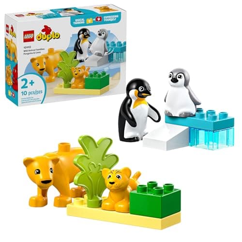 10-Piece LEGO Duplo Wild Animal Families: Penguins & Lions $5